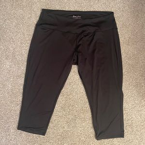 Just Love 1X Capri Black Leggings - Spandex Stretch - Workout - Yoga